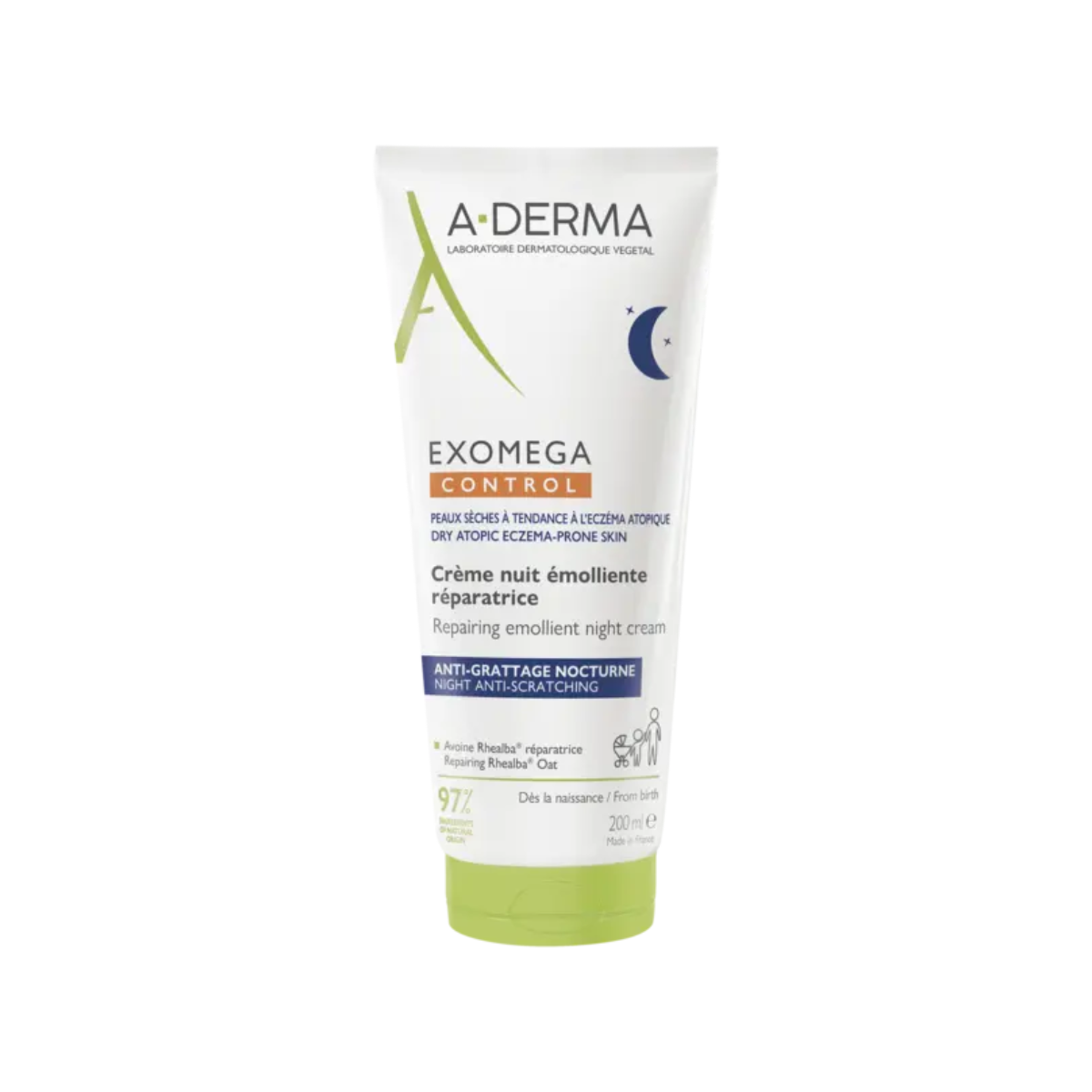 Aderma – Exomega Control Crema de Noche Anticomezón – 200 ml.