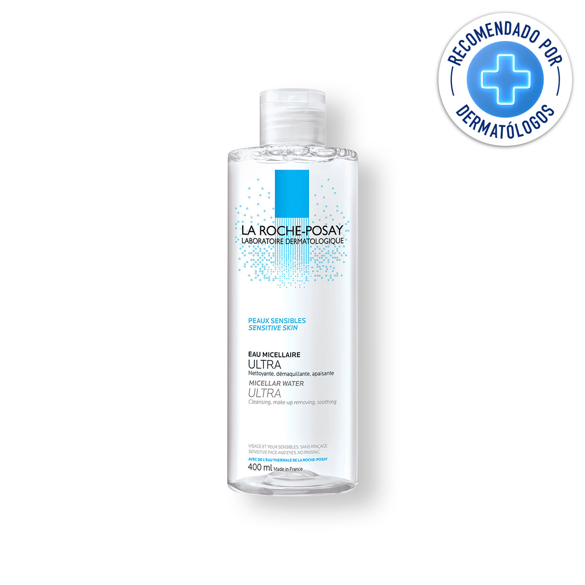 La Roche Posay - Ultra Agua Micelar limpiadora y desmaquillante Pieles Sensibles – 400 ml.