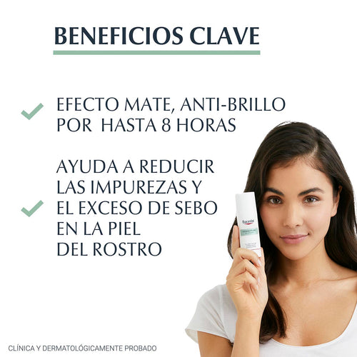Eucerin - Fluido Facial Matificante Dermopure Piel Grasa y/o con Tendencia Acneica – 50 ml.
