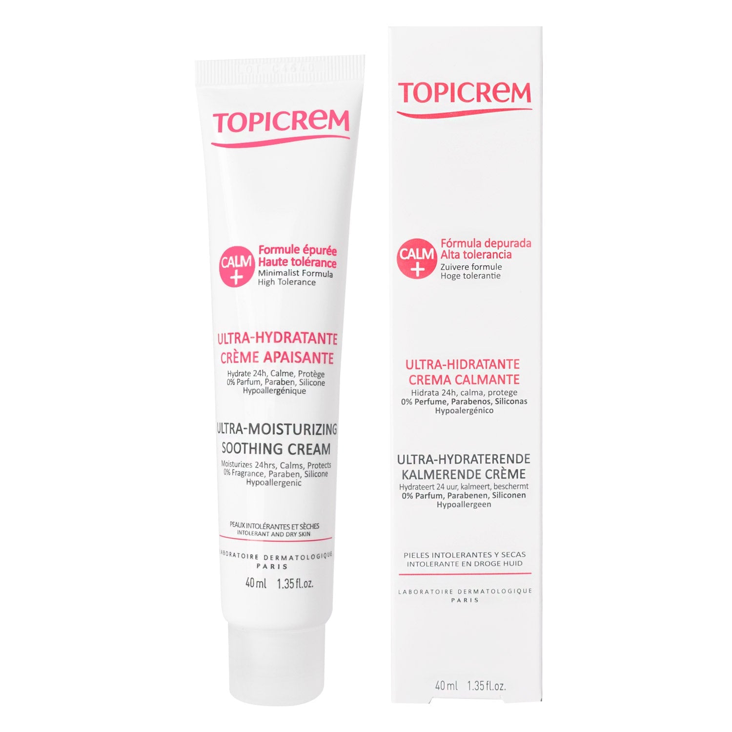 Topicrem - Calm+ Crema para la Piel Sensible Calmante Ultra-hidratante - 40 ml.