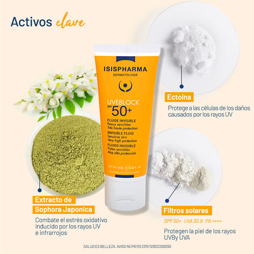 Isispharma - UVEBLOCK SPF50+ Fluido con Color – 40 ml.