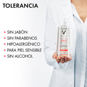 Vichy - Purethe Thermale, Agua Micelar Para Pieles Sensibles - 400 ml.