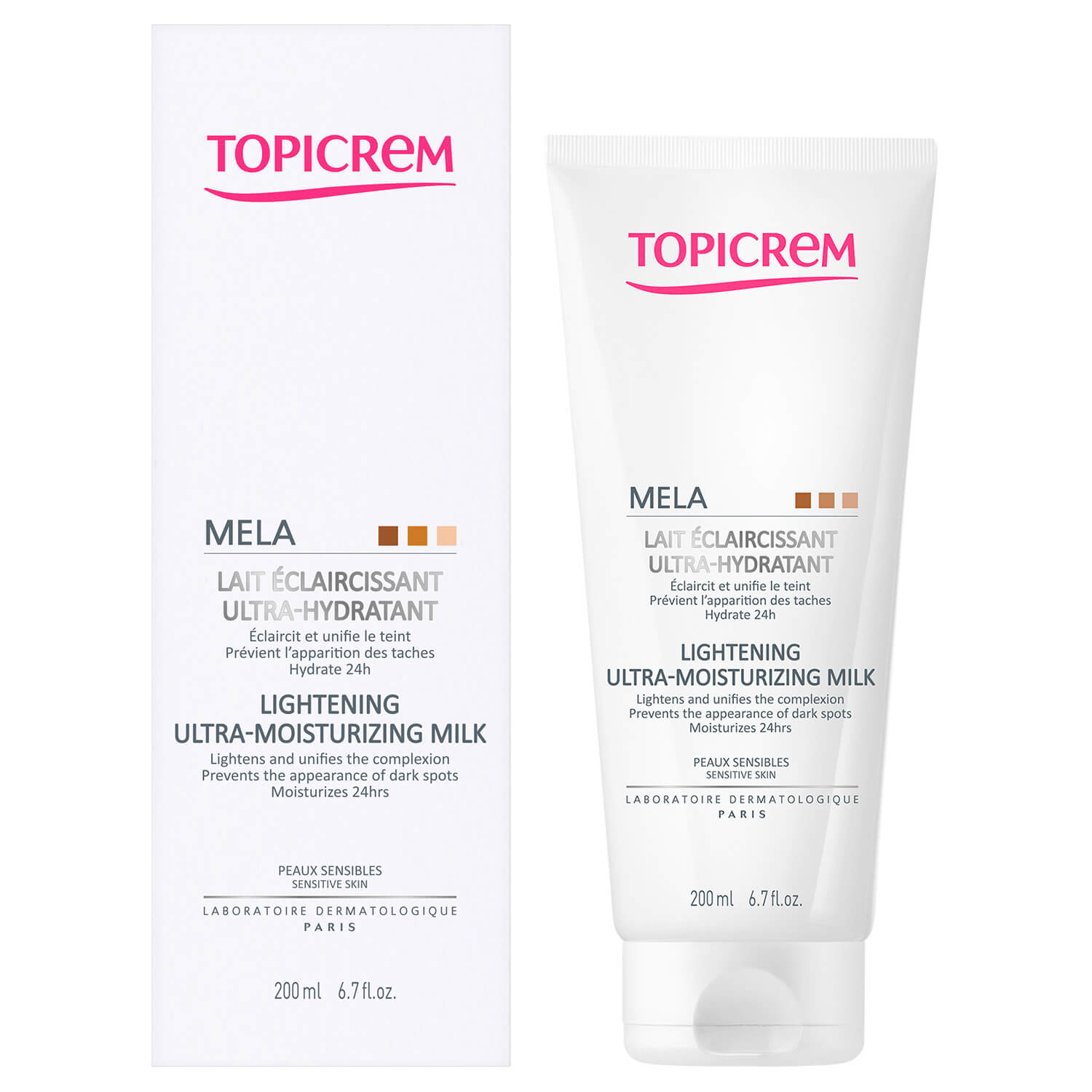 Topicrem - Leche Aclarante Ultra-Hidratante - 200 ml.
