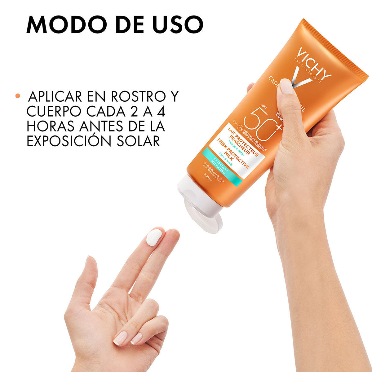 Vichy - Capital Soleil Protector Solar Familiar FPS 50+  Facial y corporal - 300 ml.