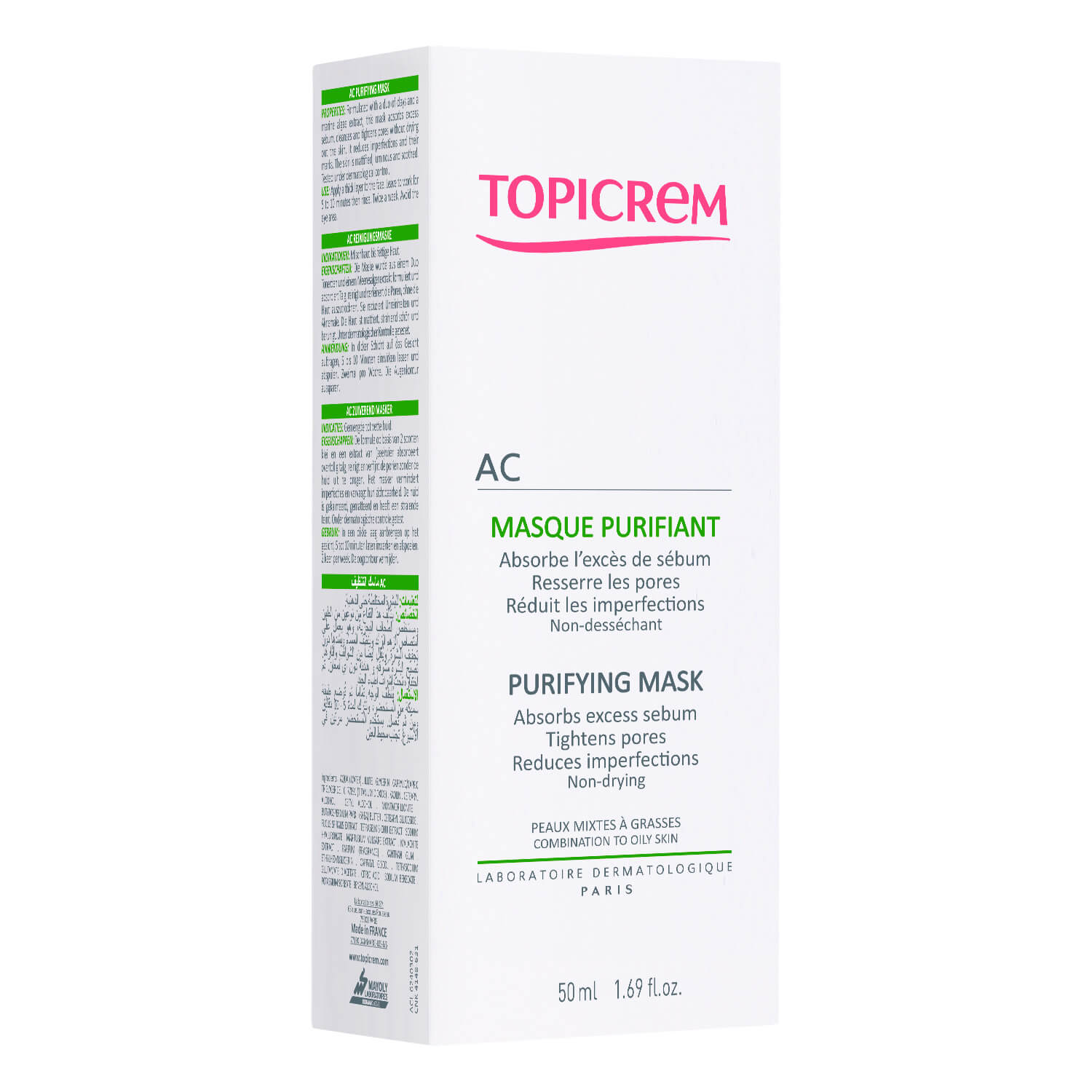 Topicrem - AC Mascarilla Piel Sensible Purificante – 50 ml.