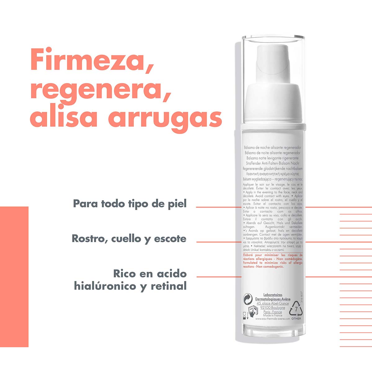 Avene - Physiolift Balsamo De Noche – 30 ml.