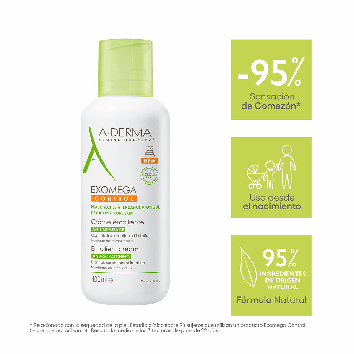 A-Derma - Exomega Control Crema – 400 ml.