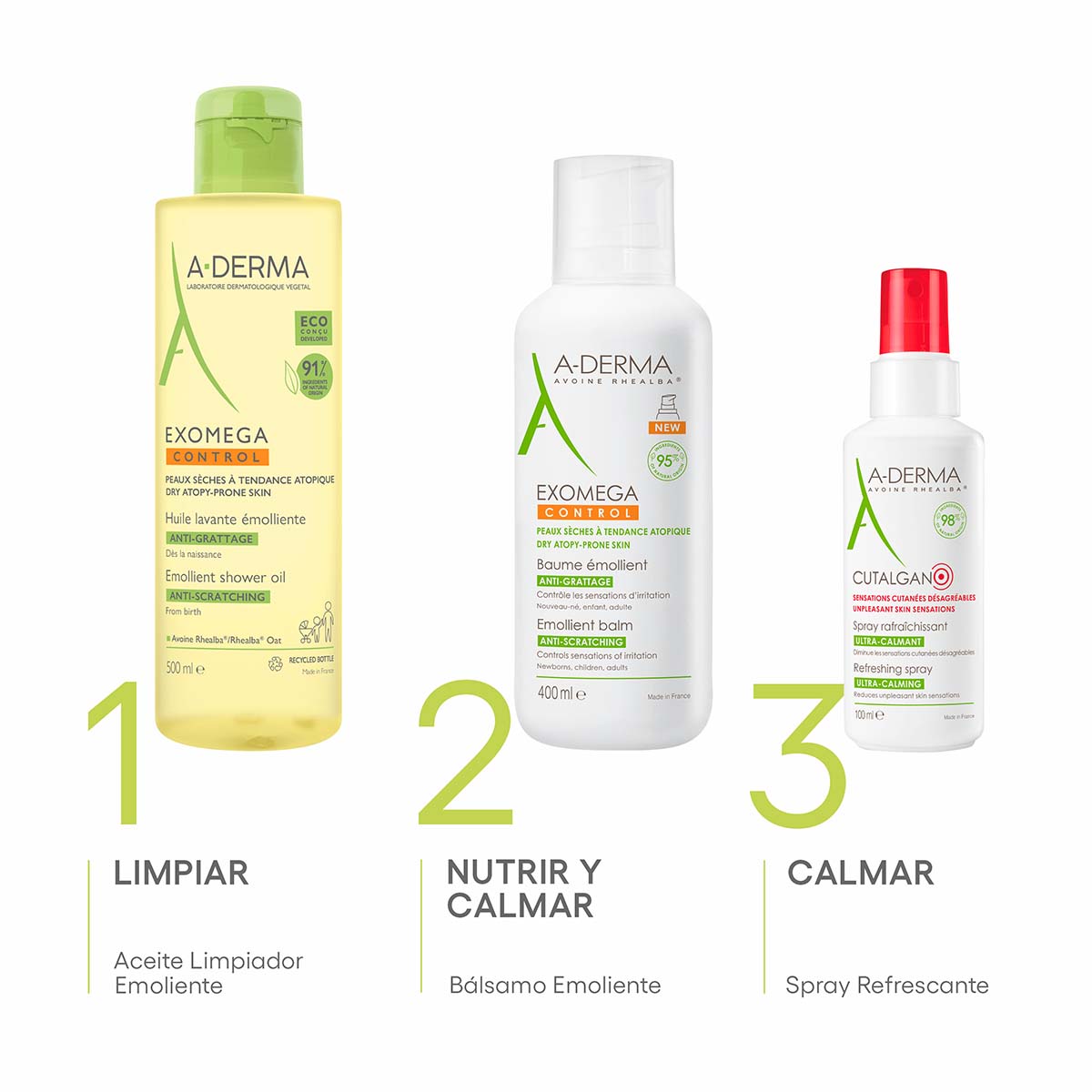 A-Derma - Exomega Control Para Piel Seca y Atópica – 400 ml.