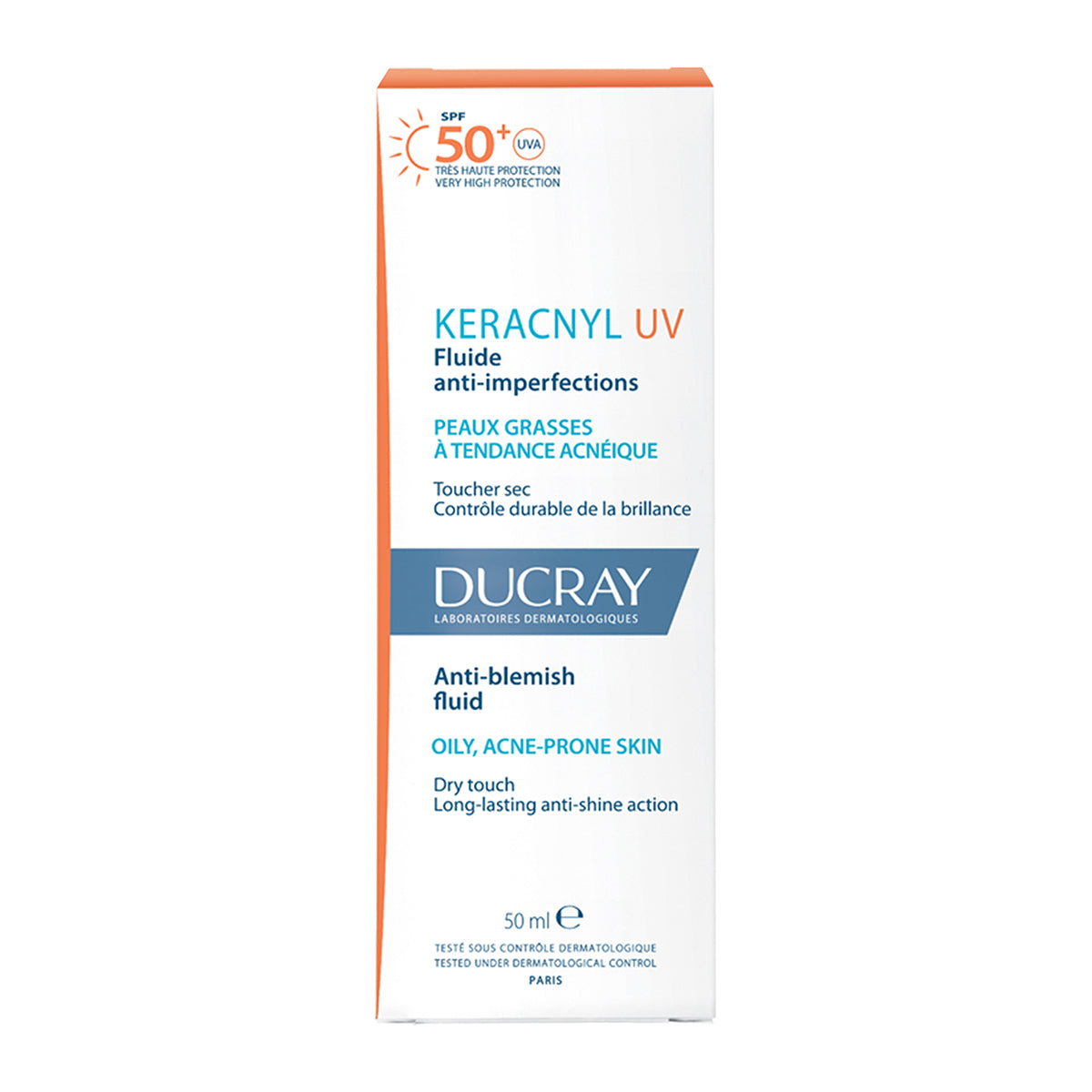 Ducray - Keracnyl UV Fluido Anti- FPS50+ - 50 ml.