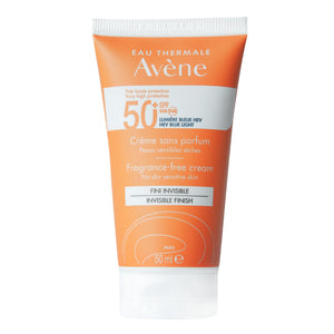 Avene - Crema Con Protección Solar 50+ Sin Color Para Piel Sensible Y Seca - 50 ml