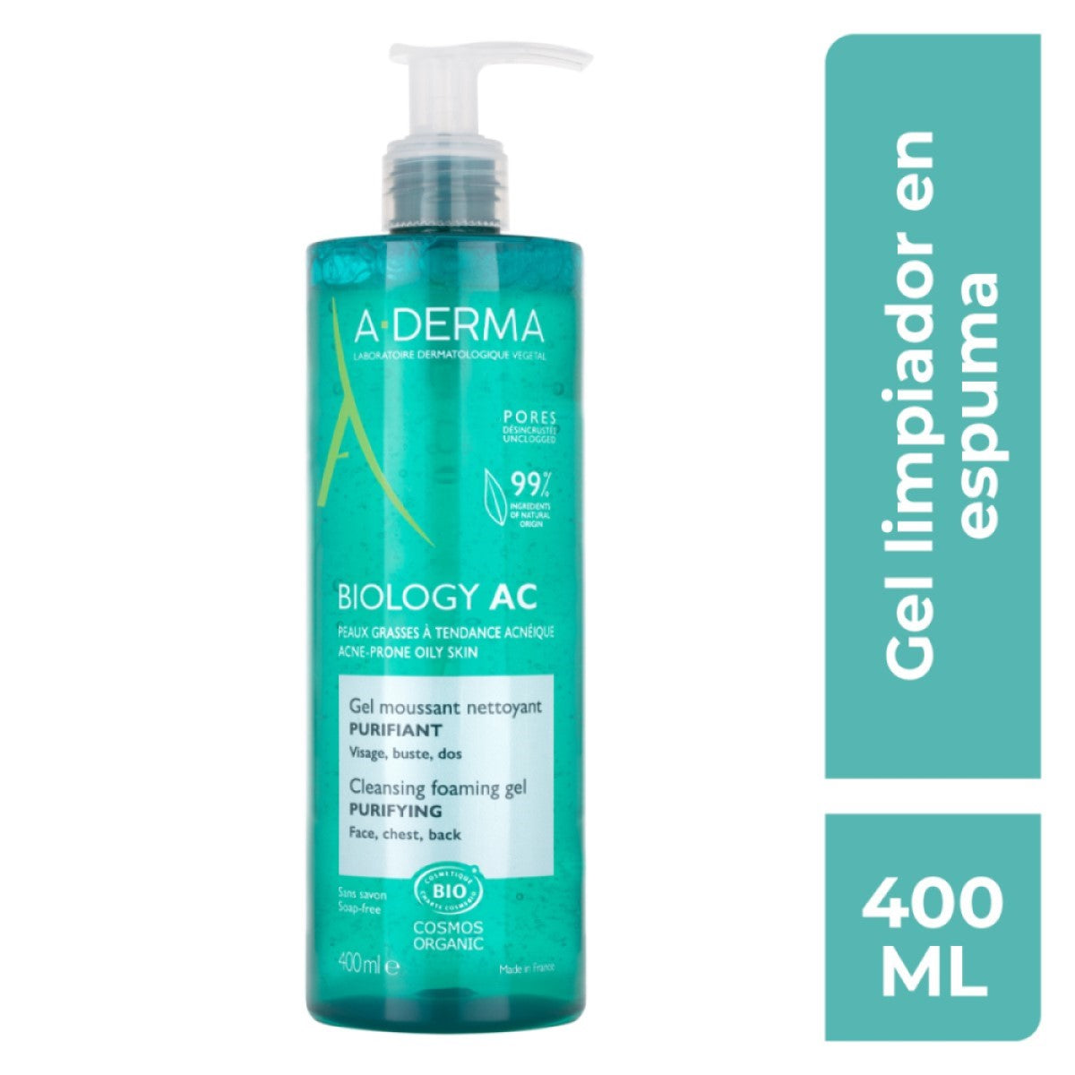 A-Derma - Biology Ac Gel Espumoso Purificante - 400 ml