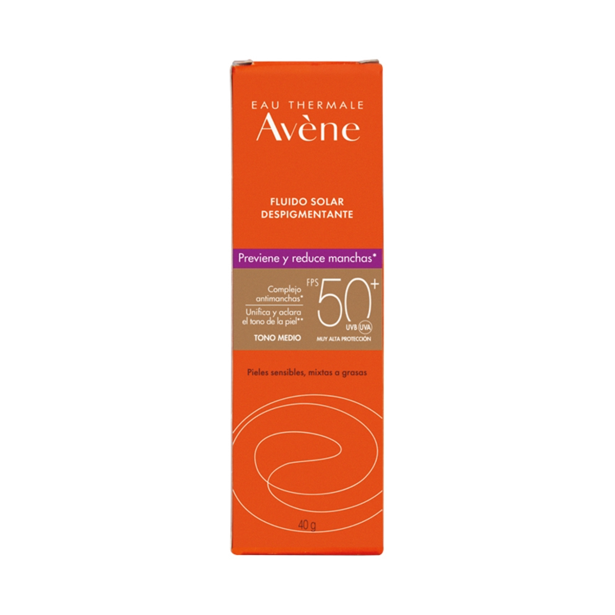 Avene – Protector Solar Fluido Despigmentante FPS 50+ Tono Medio - 40 g.