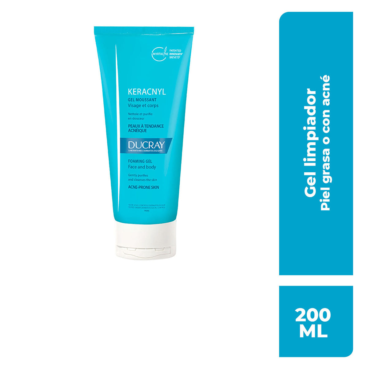 Ducray - Keracnyl Gel Limpiador  – 200 ml.