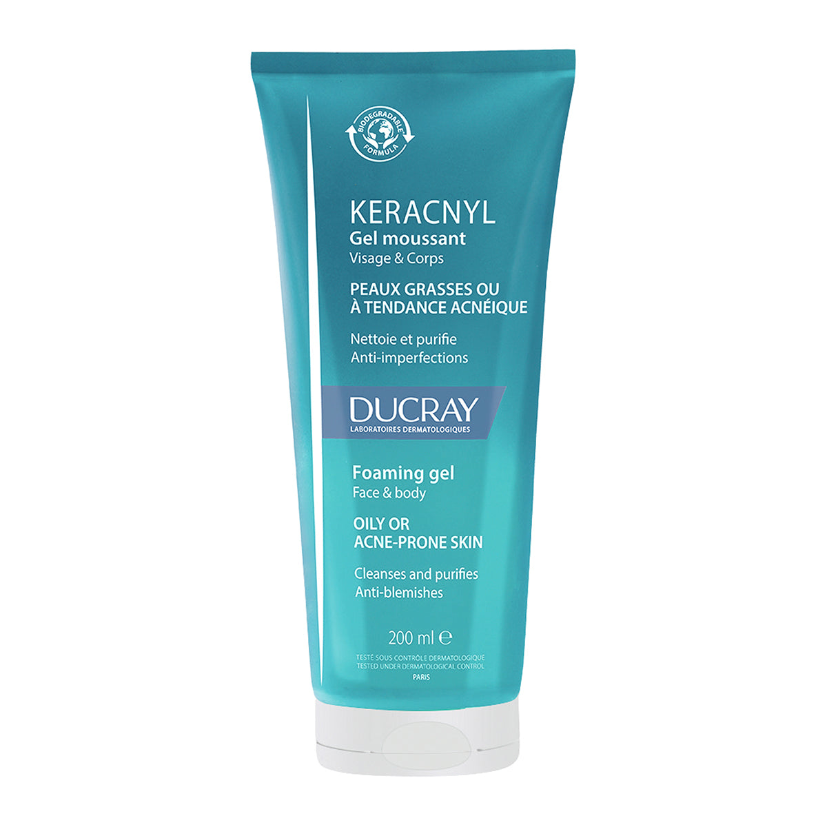 Ducray - Keracnyl Gel Limpiador  – 200 ml.