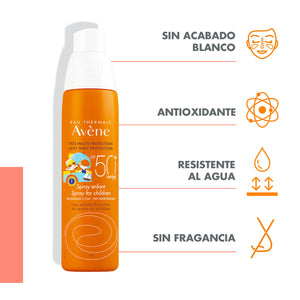 Avene - Protector Solar En Spray Para Niños 50 + SPF – 200 ml.