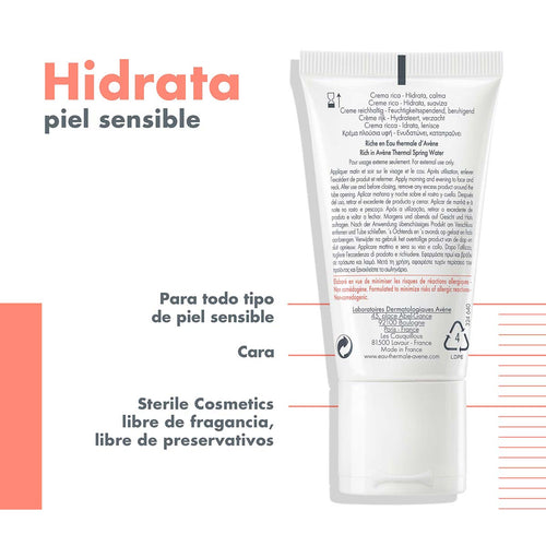 Avene – Tolerancia Extrema, Crema Para Pieles Sensibles Y Muy Secas – 50 ml.
