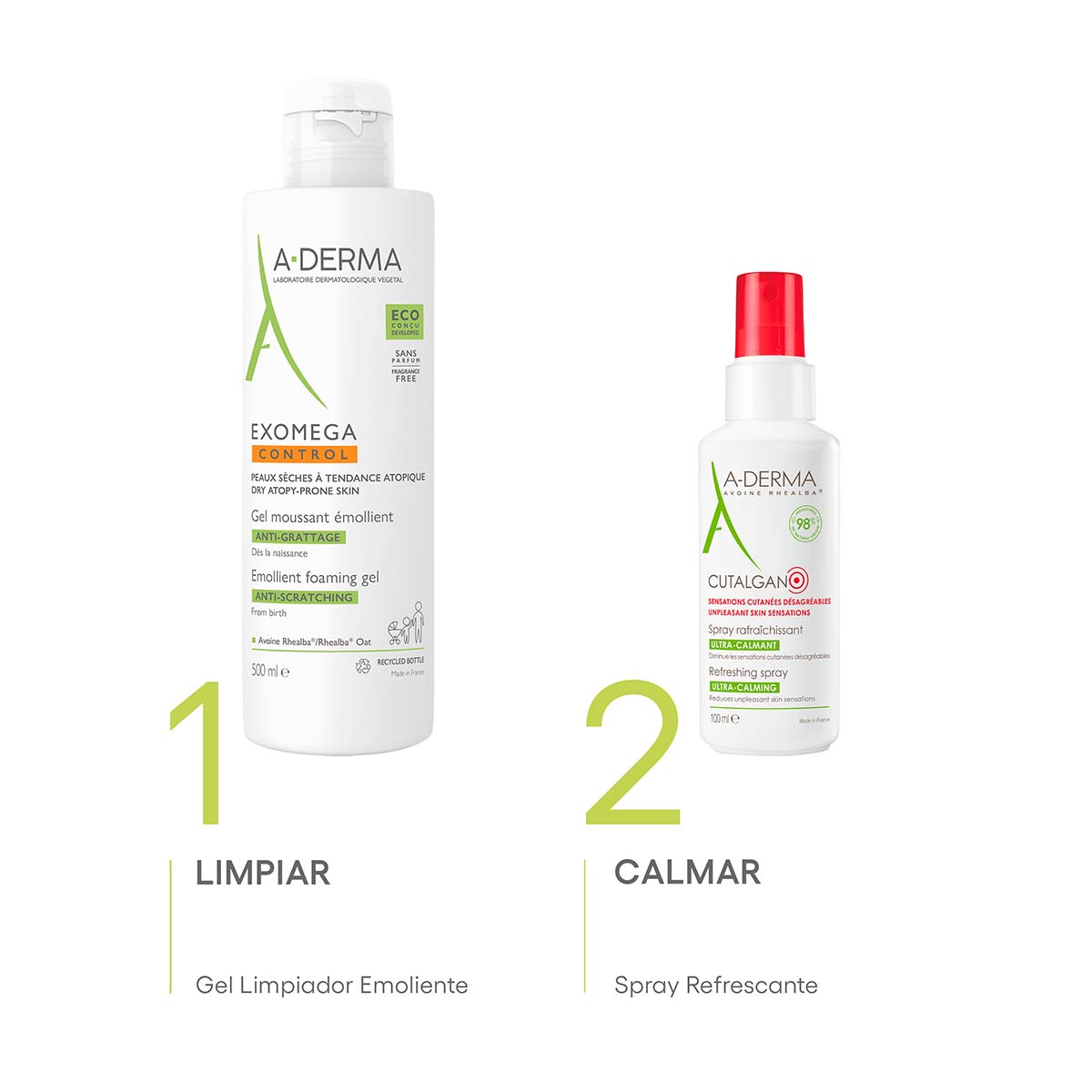 A-Derma - Exomega Control Gel Dermolimpiador – 500 ml.