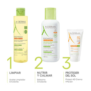 A-Derma - Protect AD 50+ Crema Solar Para Piel Atópica - 150 ml.