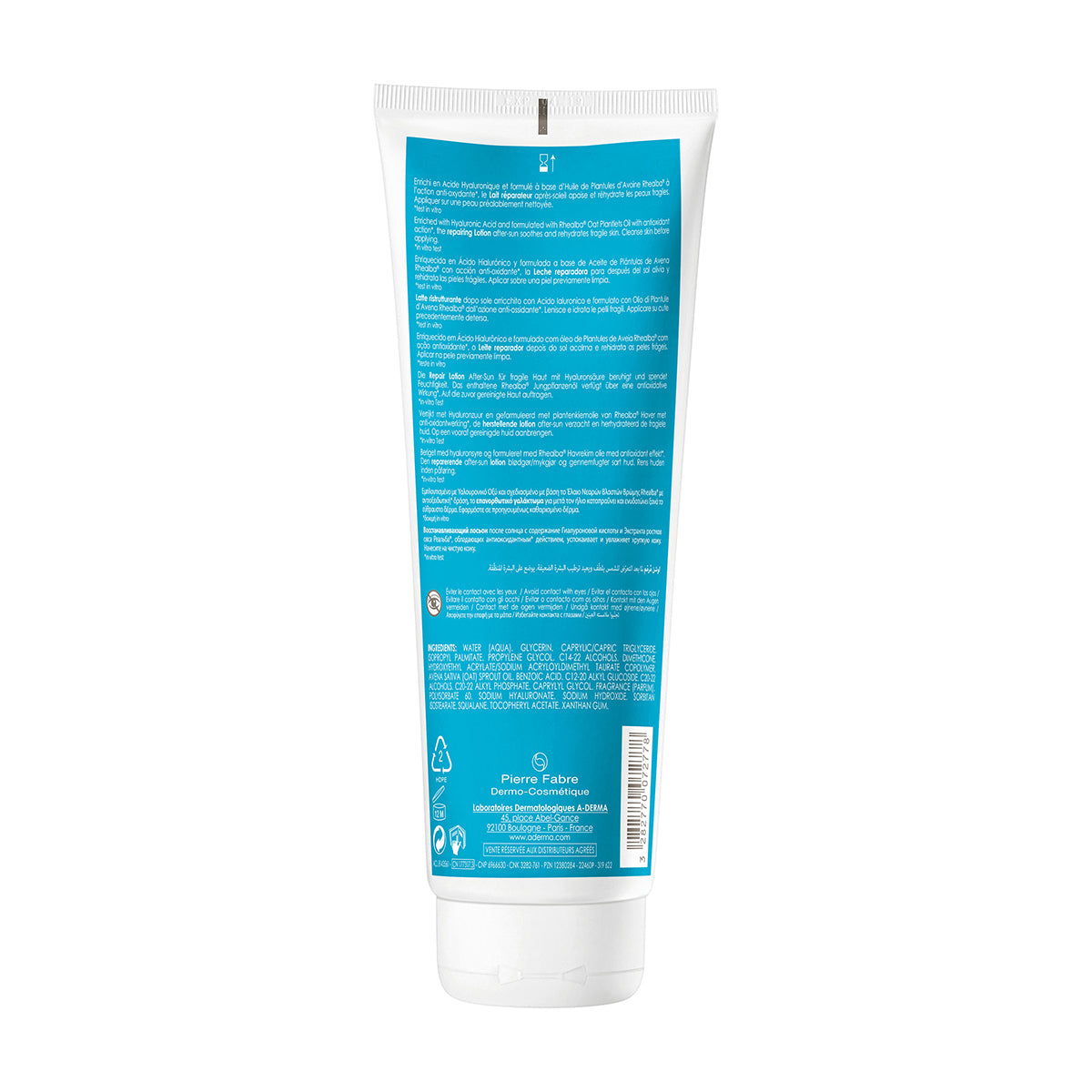 A-Derma - Protect HA Crema After Sun, Reparadora, Hidratante - 250 ml.