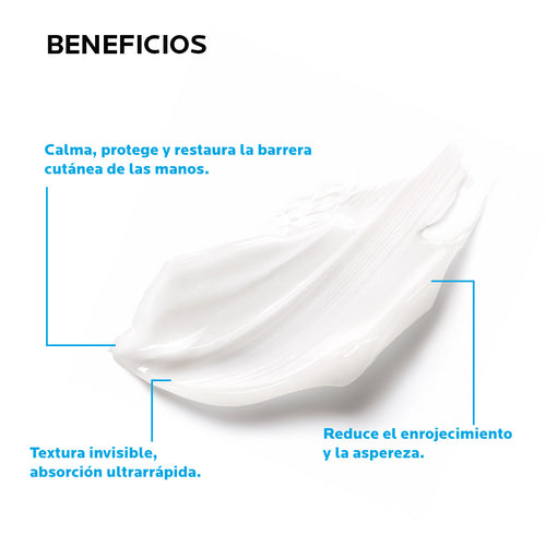 La Roche Posay - Cicaplast Crema De Manos Hidratante, Protectora Y Reparadora – 50 ml.