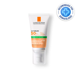 La Roche Posay - Anthelios XL Protector Solar Facial Toque Seco con Color Para Piel Grasa a Mixta FPS50+ - 50 ml.