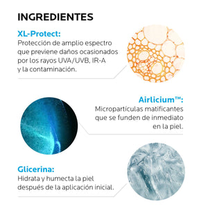 La Roche Posay - Anthelios XL Protector Solar Facial Toque Seco con Color Para Piel Grasa a Mixta FPS50+ - 50 ml.