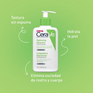 CeraVe - Limpiador Hidratante Para Rostro Y Cuerpo – 236 ml.