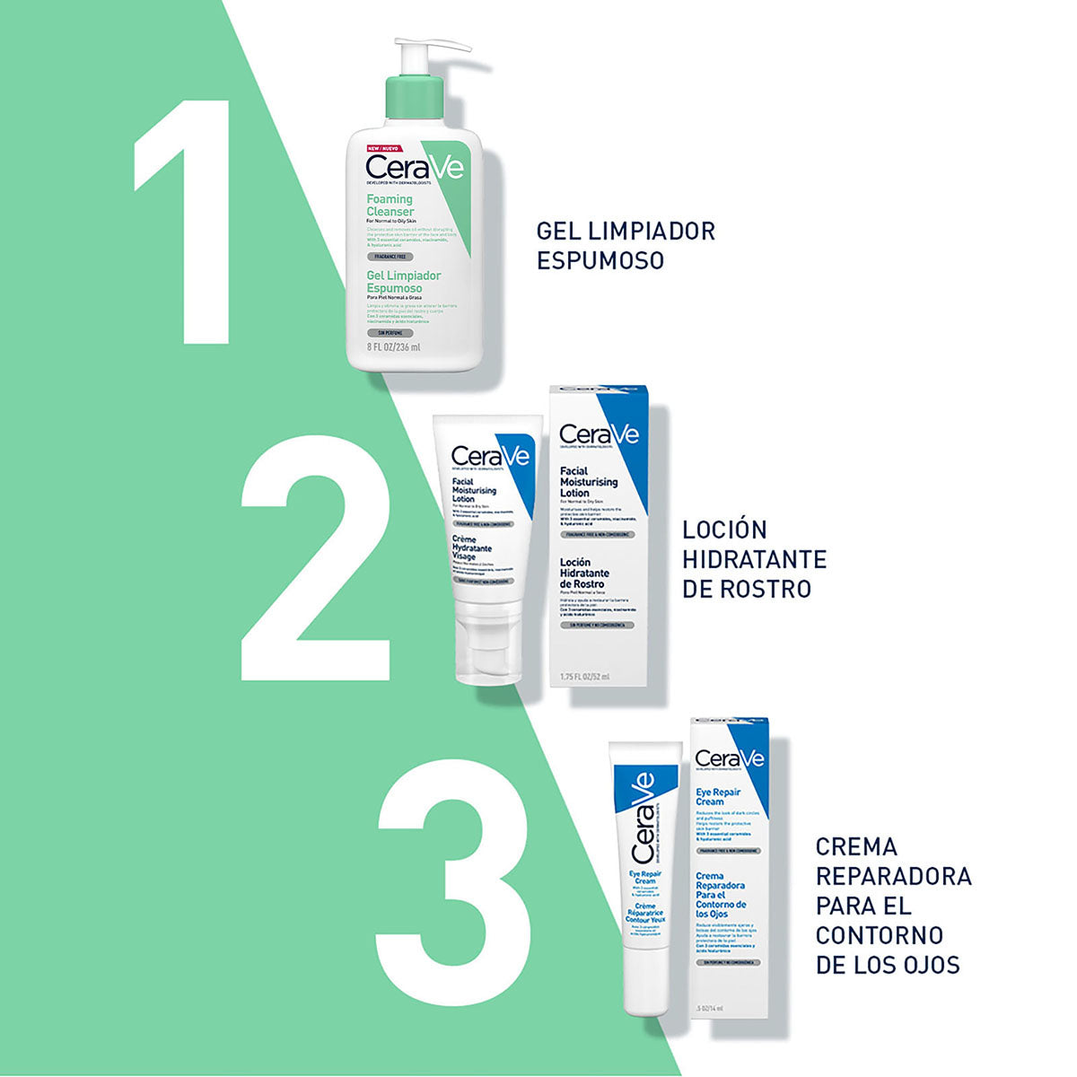 CeraVe - Gel Limpiador Espumoso – 236 ml.