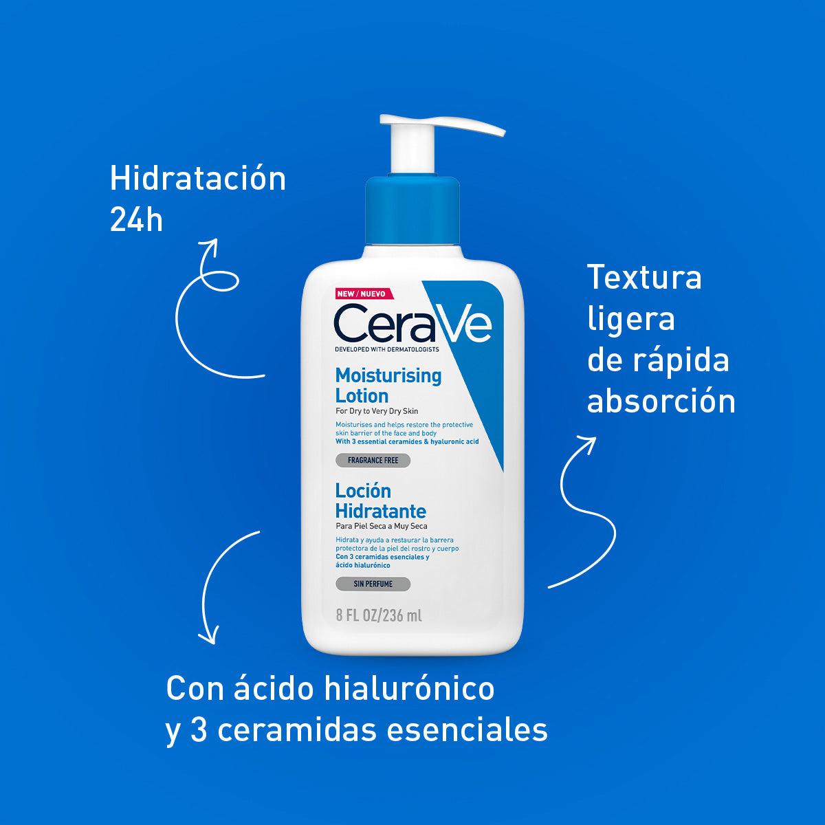 CeraVe - Loción Hidratante – 236 ml.