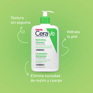 CeraVe – Limpiador Hidratante Facial y Corporal – 473 ml.