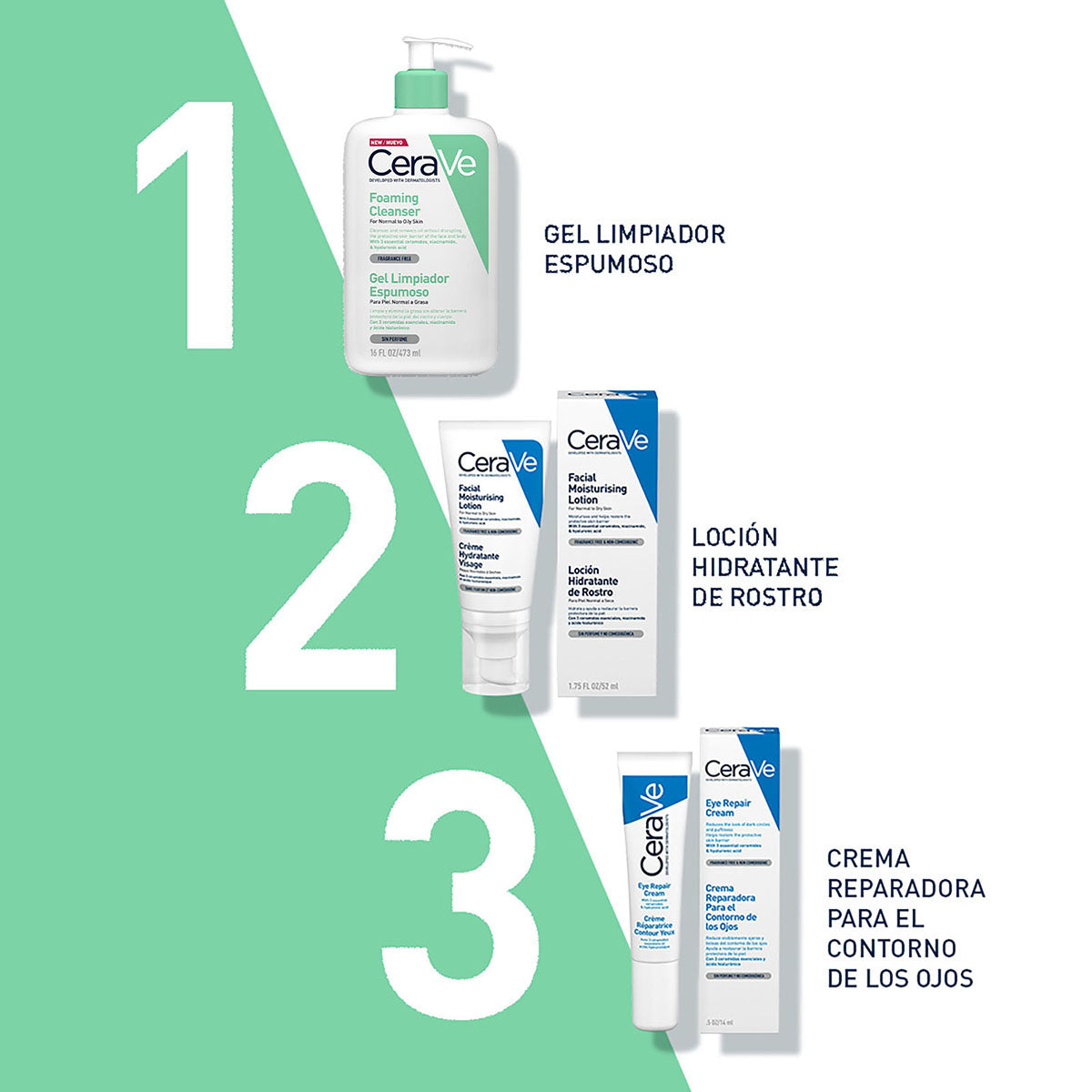 CeraVe - Gel Limpiador Espumoso – 473 ml.
