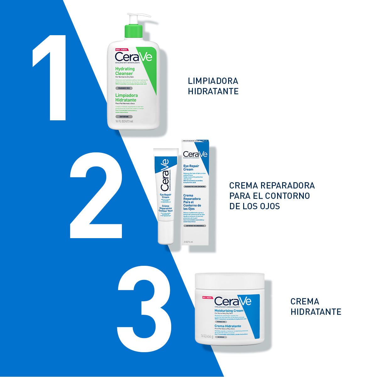 CeraVe - Crema Hidratante Para Rostro y Cuerpo – 454 g.