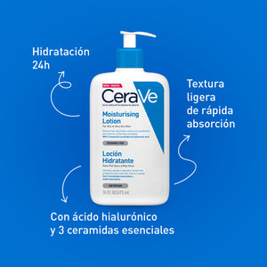 CeraVe - Loción Hidratante para rostro y cuerpo – 473 ml.