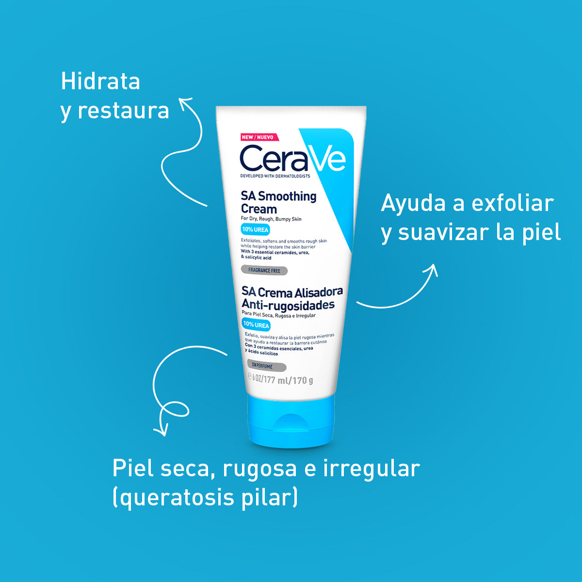 CeraVe - Crema Alisadora Anti-Rugosidades Smoothing – 177 ml.