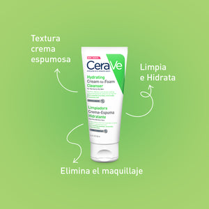 CeraVe - Limpiadora Crema-Espuma Hidratante Para Rostro – 100 ml.