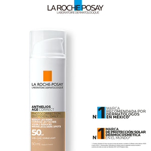 La Roche Posay - Anthelios Age Correct Protector Solar FPS50+ Facial con Color – 50 ml.