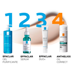 La Roche Posay - Anthelios Oil Correct Protector Solar Facial Matificante FPS50+ para Piel Grasa - 50 ml.