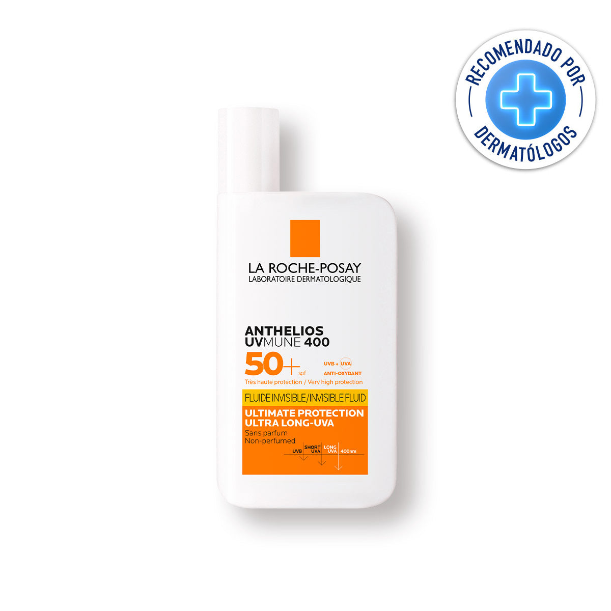 La Roche Posay - Anthelios UVMUNE 400 Protector Solar Facial Fluido Invisible FPS50+ - 50 ml.