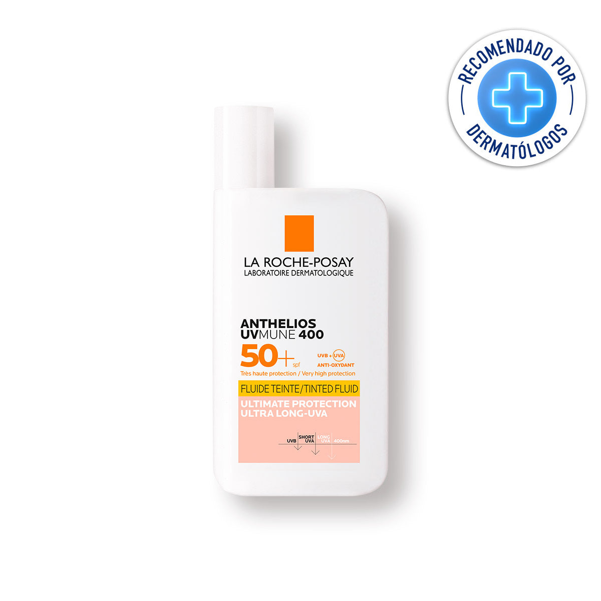 La Roche Posay - Anthelios UVMUNE Protector Solar Facial Invisible con Color FPS50+ - 50 ml.