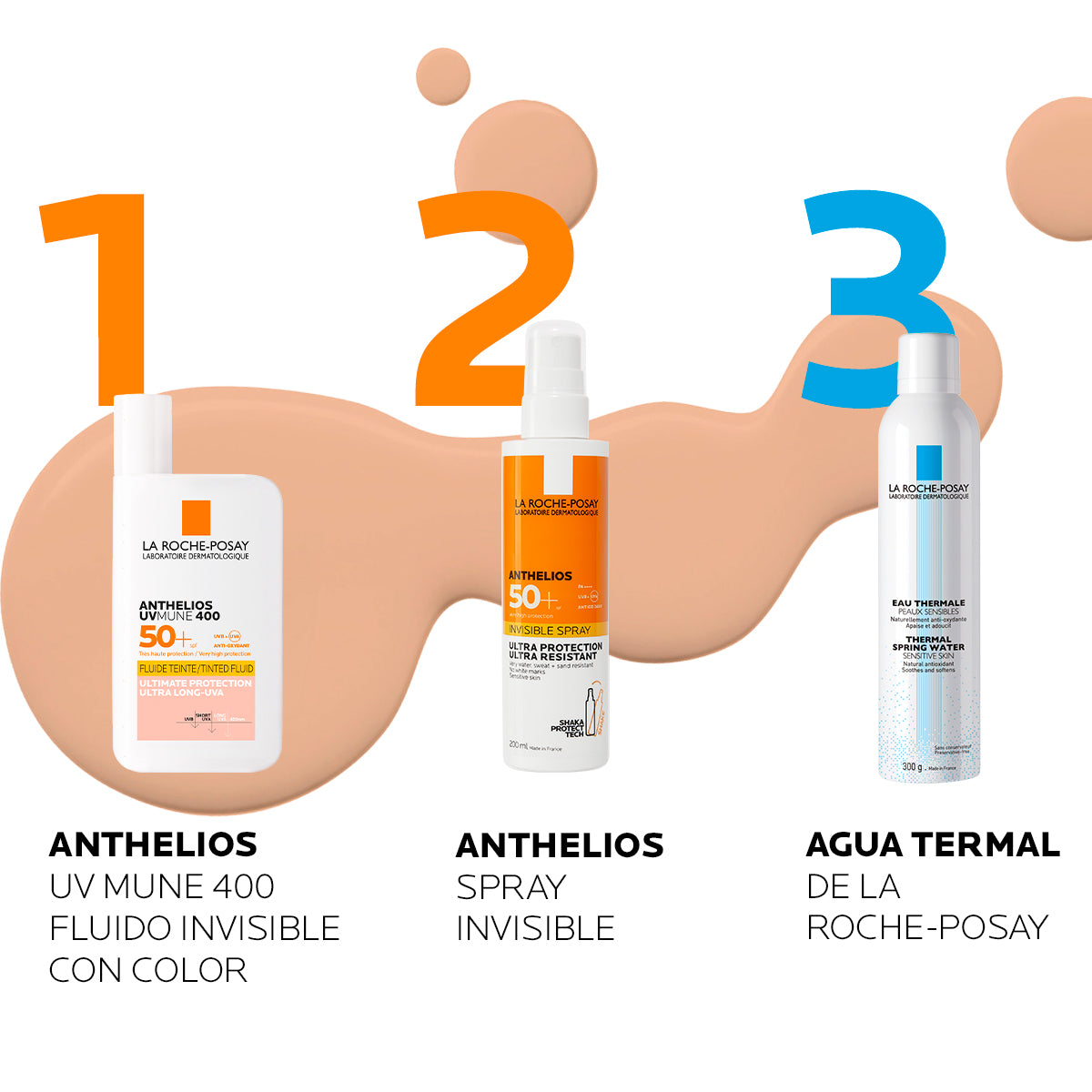 La Roche Posay - Anthelios UVMUNE Protector Solar Facial Invisible con Color FPS50+ - 50 ml.