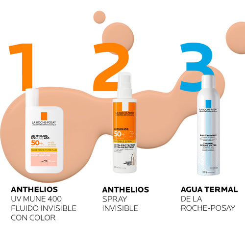 La Roche Posay - Anthelios UVMUNE Protector Solar Facial Invisible con Color FPS50+ - 50 ml.