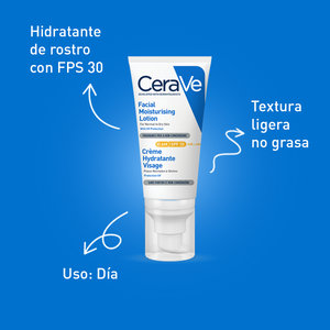 CeraVe - Loción Hidratante de Rostro FPS30 – 52 ml.