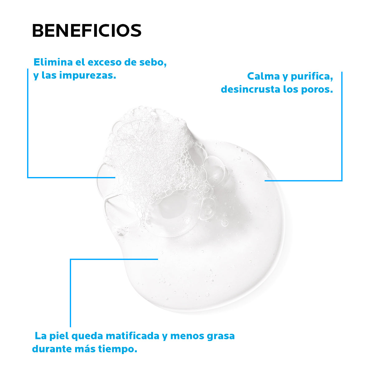 La Roche Posay - Effaclar Limpiador Facial en Crema Espumosa para Piel Grasa - 125 ml.