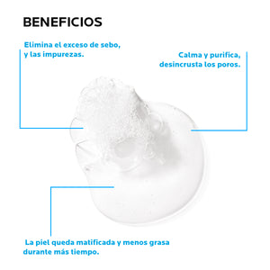 La Roche Posay - Effaclar Limpiador Facial en Crema Espumosa para Piel Grasa - 125 ml.