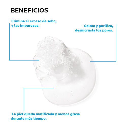La Roche Posay - Effaclar Limpiador Facial en Crema Espumosa para Piel Grasa - 125 ml.