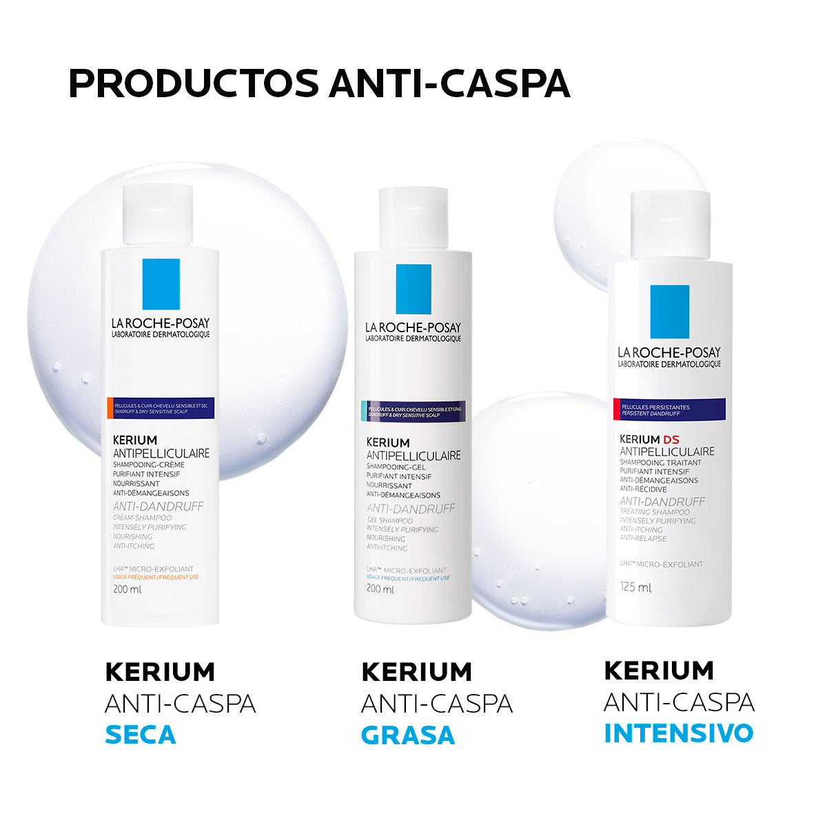 La Roche Posay - Kerium Shampoo para Caspa Grasa – 200 ml.