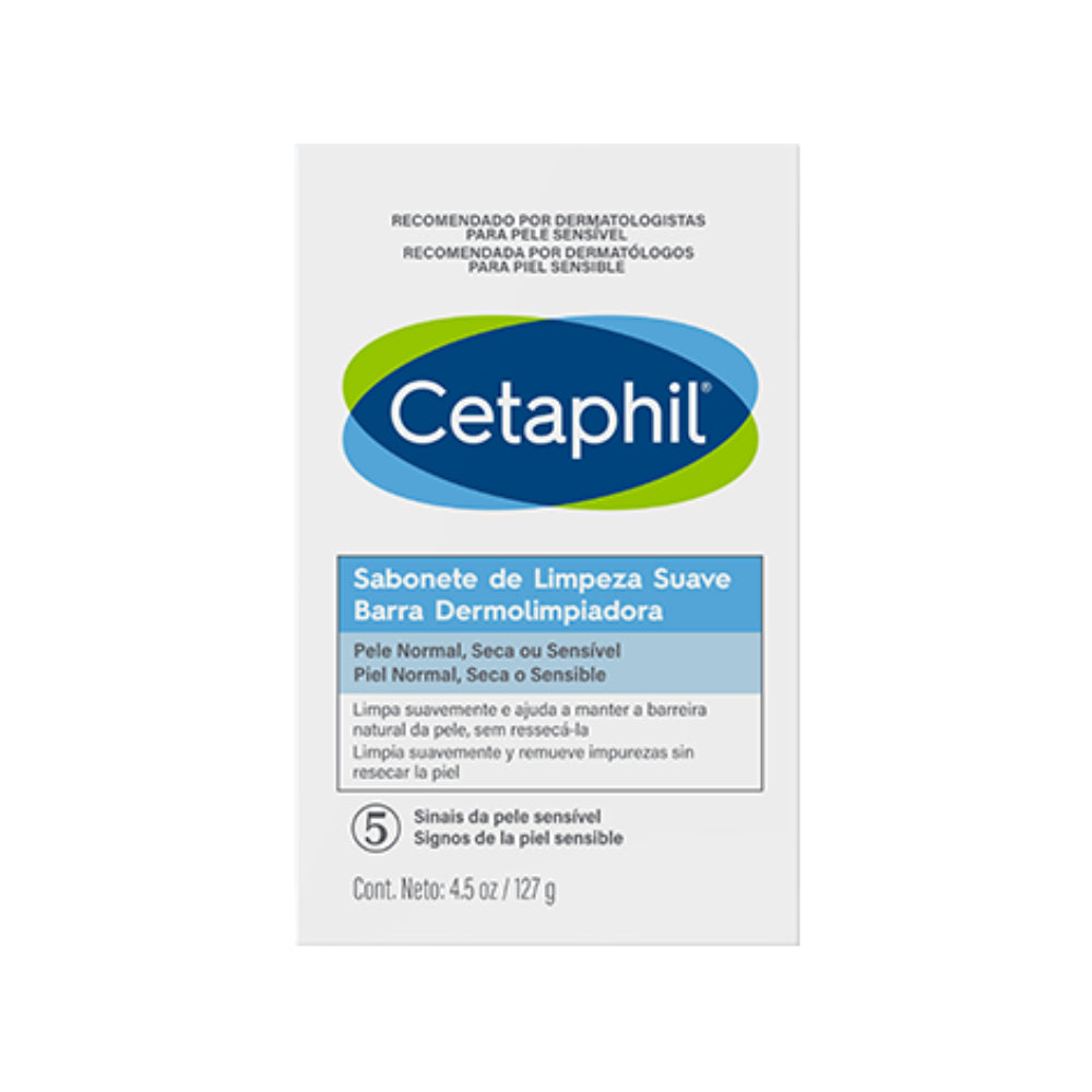 Cetaphil - Barra Dermolimpiadora de Limpieza Suave – 127 g.