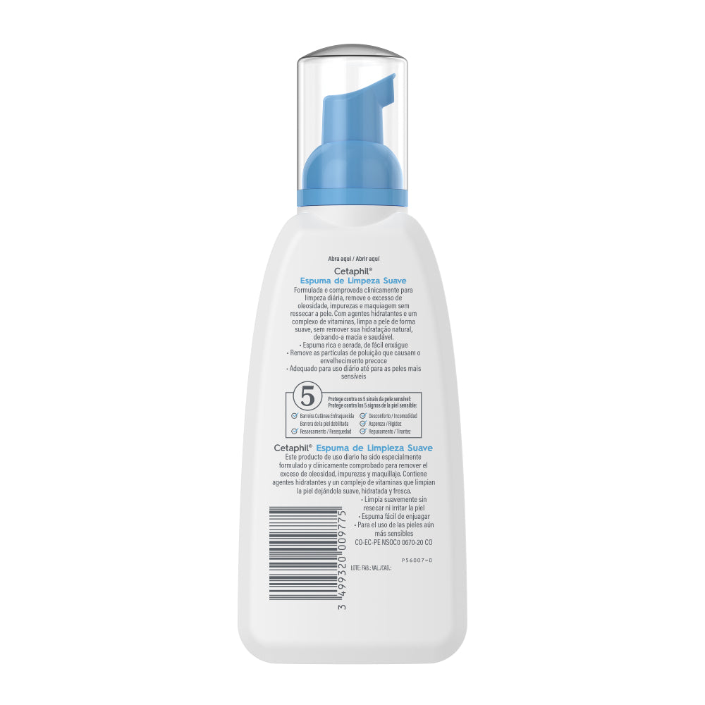 Cetaphil - Espuma de Limpieza Facial Suave – 236 ml.