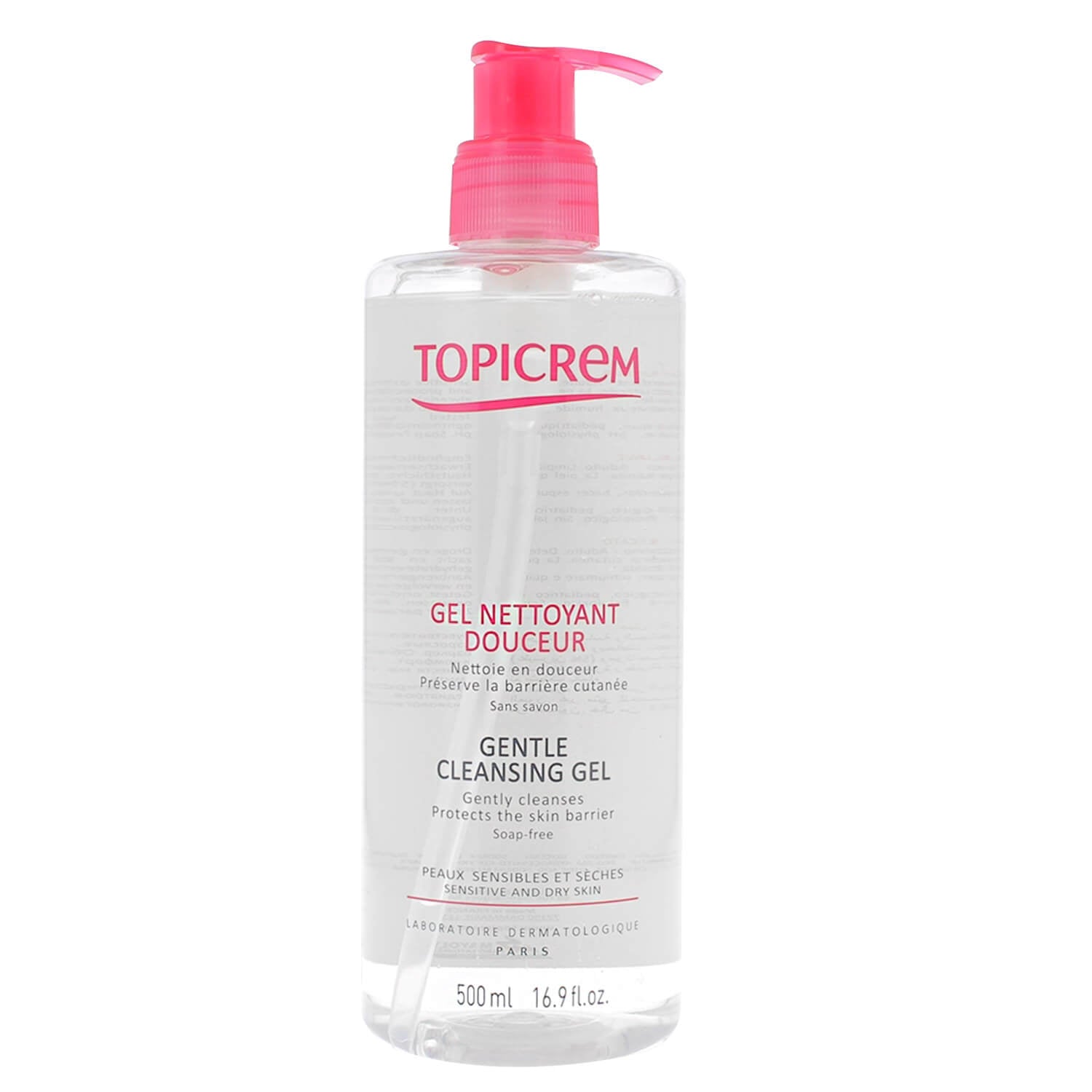 Topicrem - Gel Limpiador Piel Sensible Suave - 500 ml.