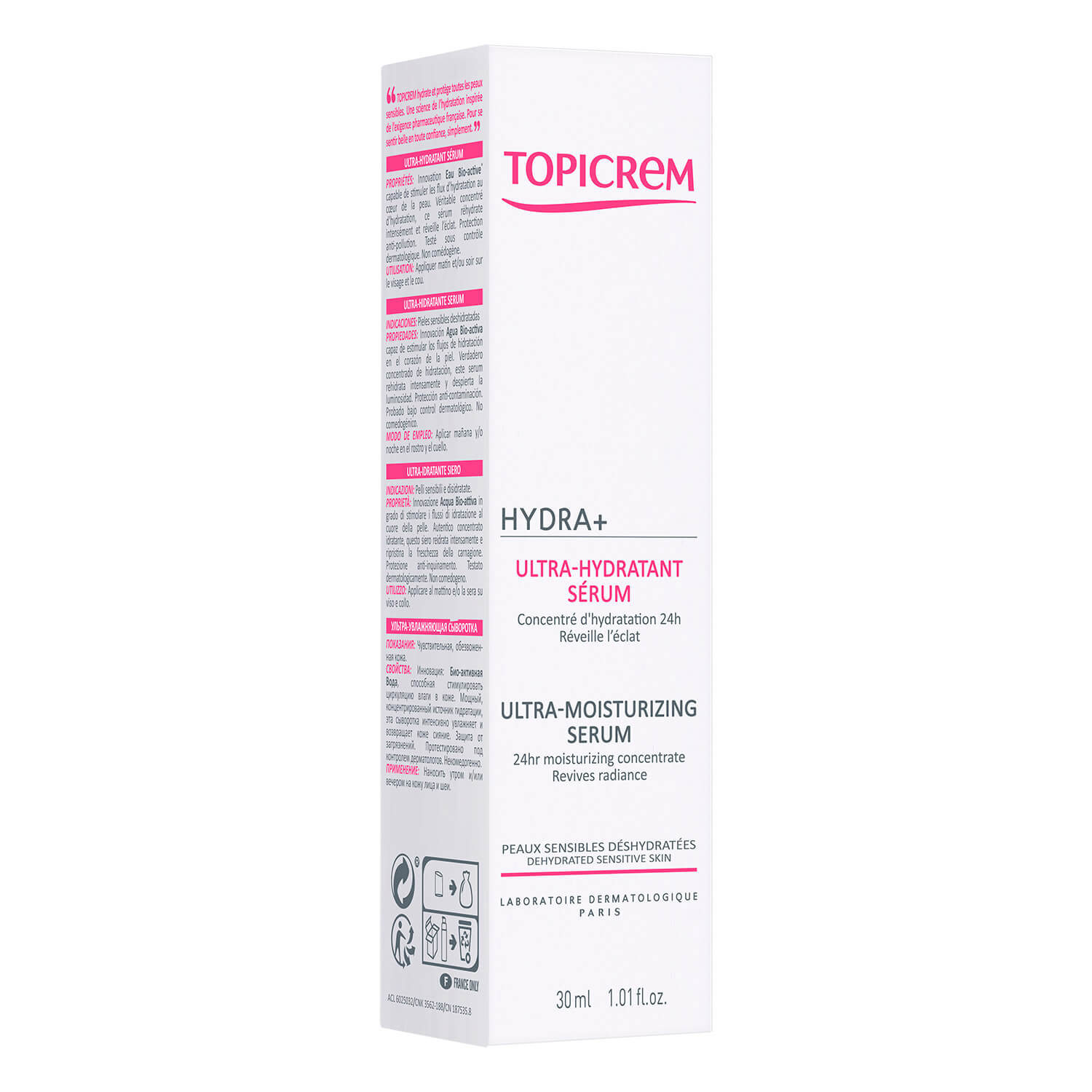 Topicrem - Hydra+ Sérum para Pieles Sensibles Ultra-hidratante - 30 ml.